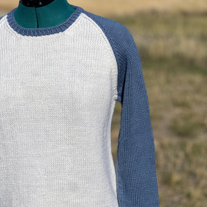 Women's Baseball Raglan Wool Sweater | 100% US Wool | Handmade in Montana