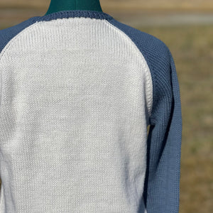 Women's Baseball Raglan Wool Sweater | 100% US Wool | Handmade in Montana