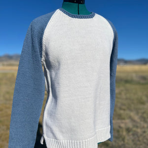 Women's Baseball Raglan Wool Sweater | 100% US Wool | Handmade in Montana