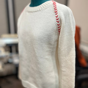 Women’s Baseball Stitch Sweater | Handmade in Montana