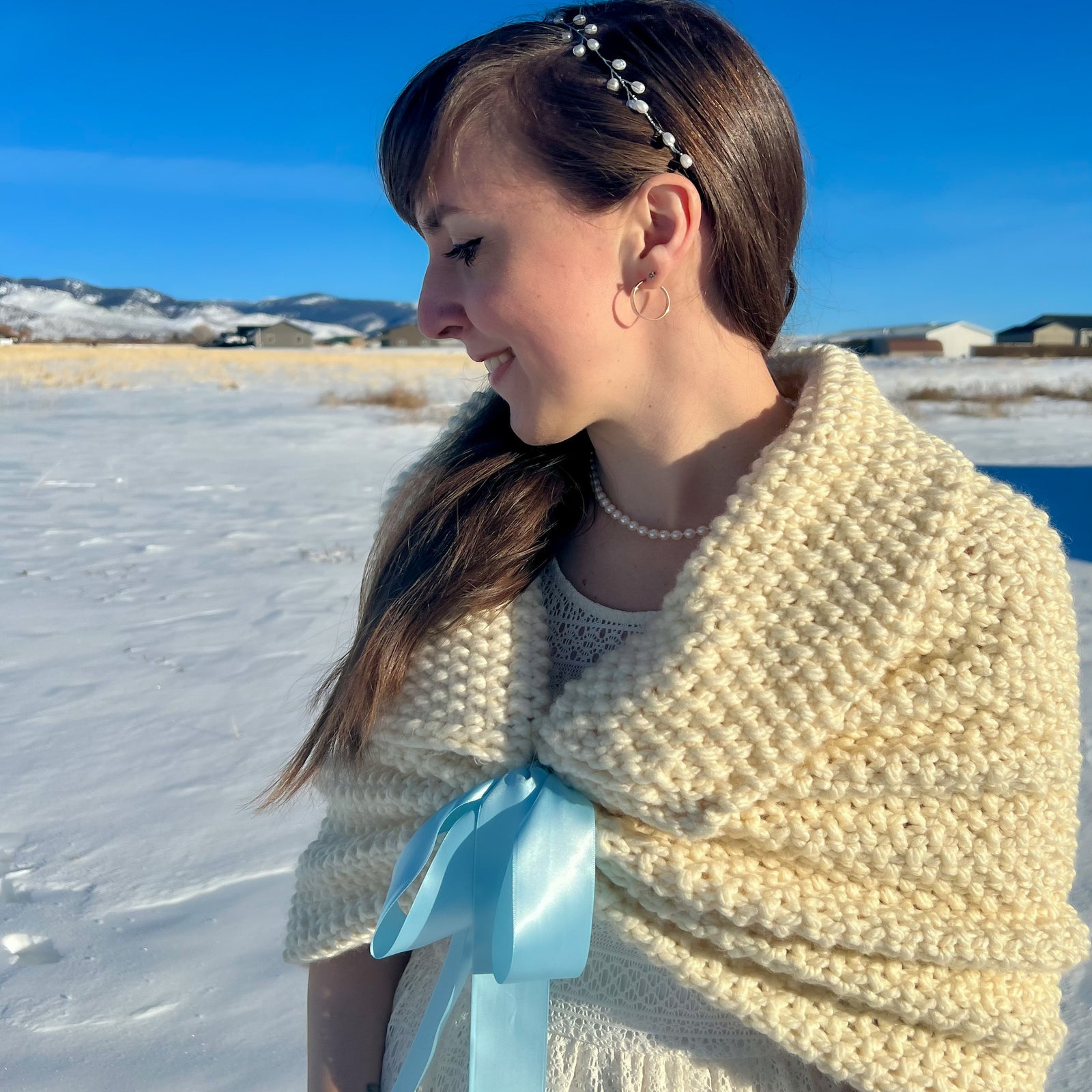 Something Knitted, Something Blue: Wedding Shawl Knitting Pattern