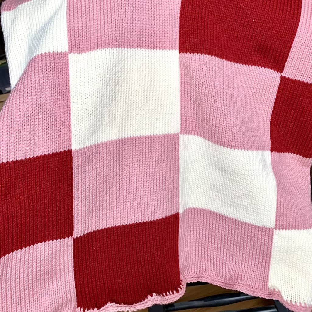 Knitted Patchwork Square Afghan