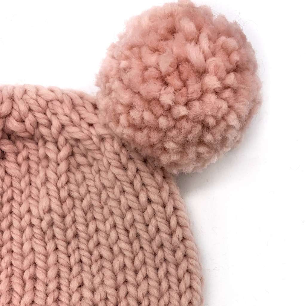 Pink Chunky Knit Baby Hat