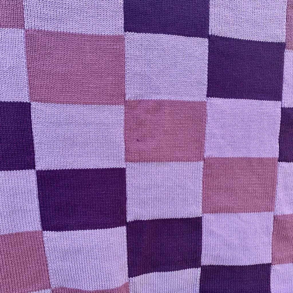 Knitted Patchwork Square Afghan